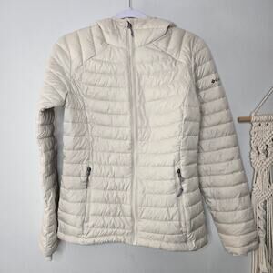 Columbia White Out Omni Heat Hooded Puffer Jacket Size XS Extra Small